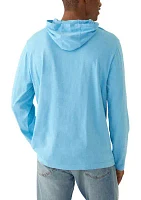 Slub Cotton Long Sleeve Hoodie