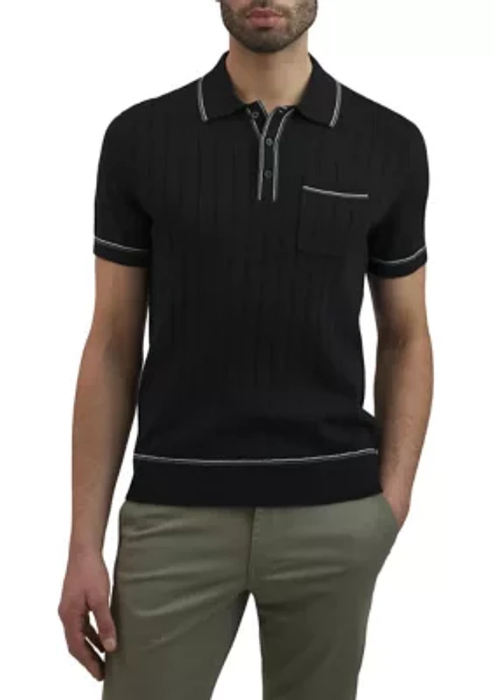 Men's Drop Needle Pocket Polo Shirt