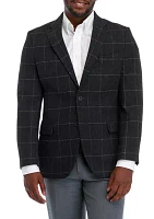 Gray Windowpane Blazer