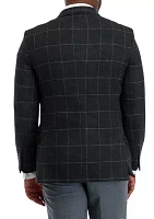 Gray Windowpane Blazer