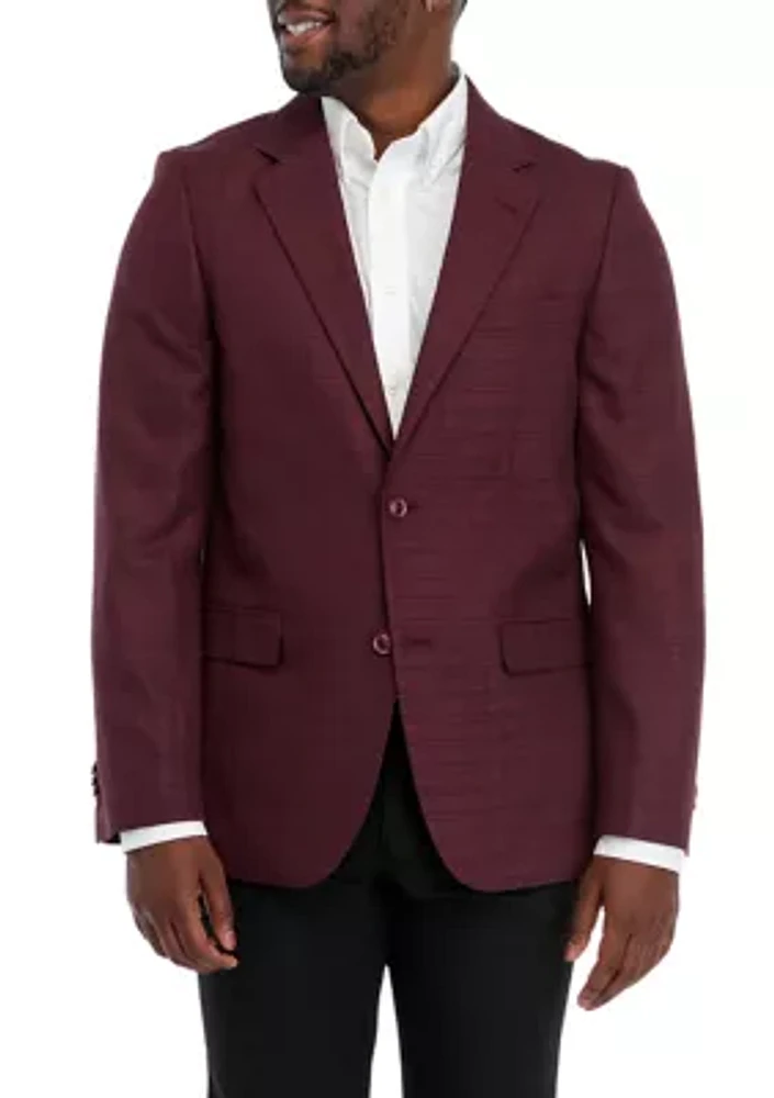 Men's Textured Solid Sport Coat