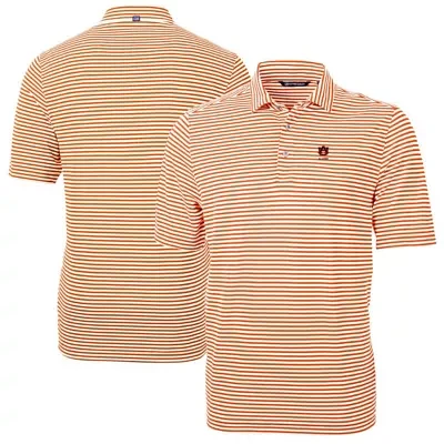 NCAA Auburn Tigers Virtue Eco Pique Stripe Recycled Polo