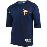 MLB Navy/Light Tampa Bay Rays Authentic Collection On-Field 3/4-Sleeve Batting Practice Jersey