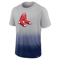 Boston Red Sox MLB Fanatics ed Gray/ed Iconic Team Ombre Dip-Dye T-Shirt