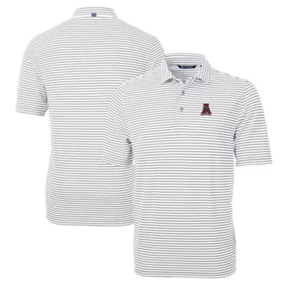 Alabama Crimson Tide NCAA Big & Tall Team Logo Virtue Eco Pique Stripe Recycled Polo