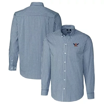 NCAA Auburn Tigers Easy Care Stretch Gingham Long Sleeve Button-Down Shirt