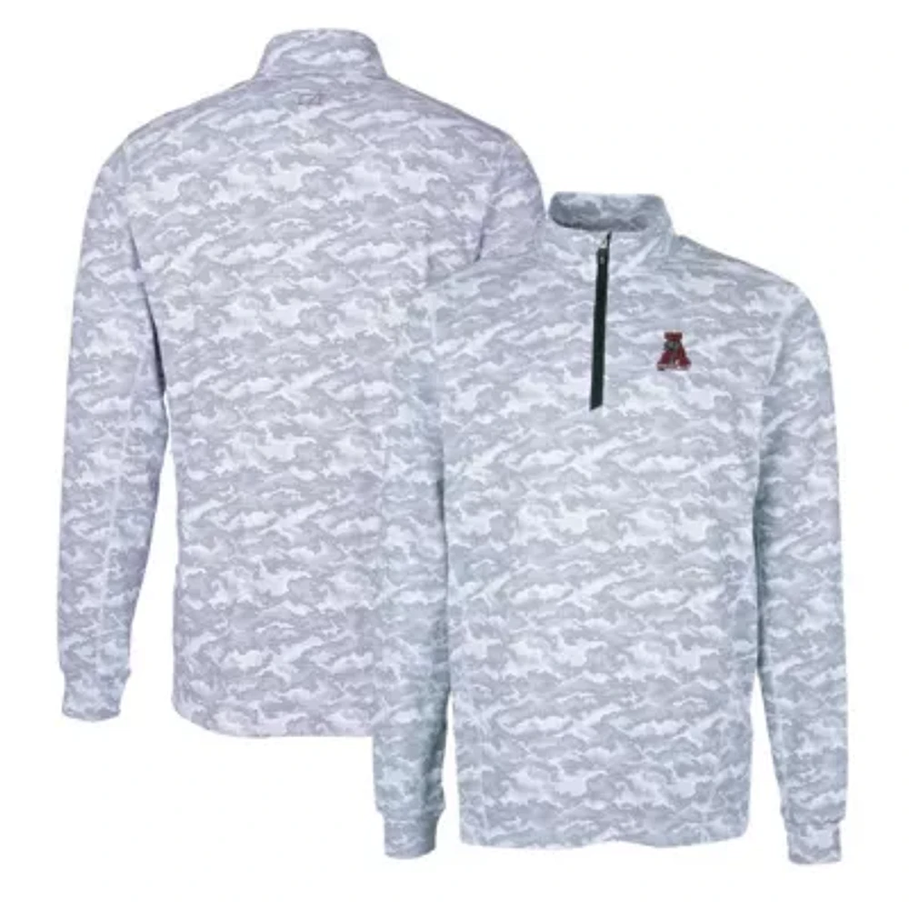 Alabama Crimson Tide NCAA Vault Traverse Print Stretch Quarter-Zip Pullover Top