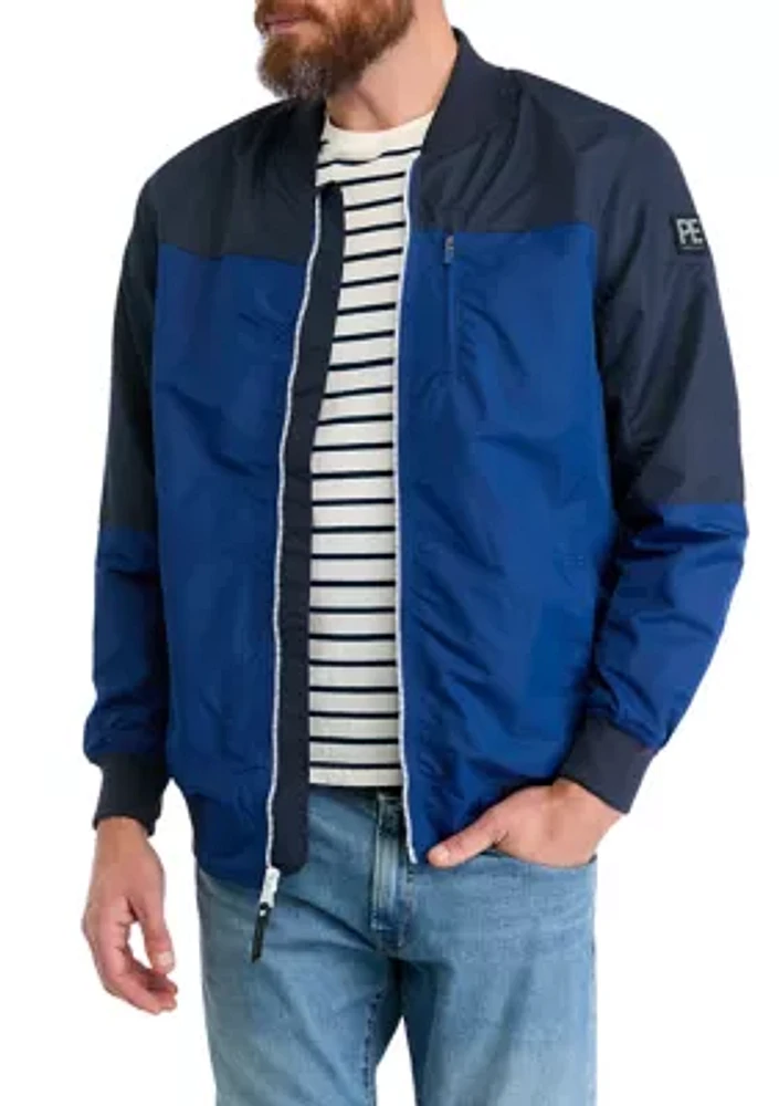 Men's Color Block Bomber Jacket