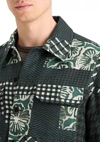 Men's Patchwork Jacquard Overshirt