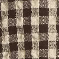 Seersucker Wool Check Print Shirt