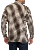 Seersucker Wool Check Print Shirt