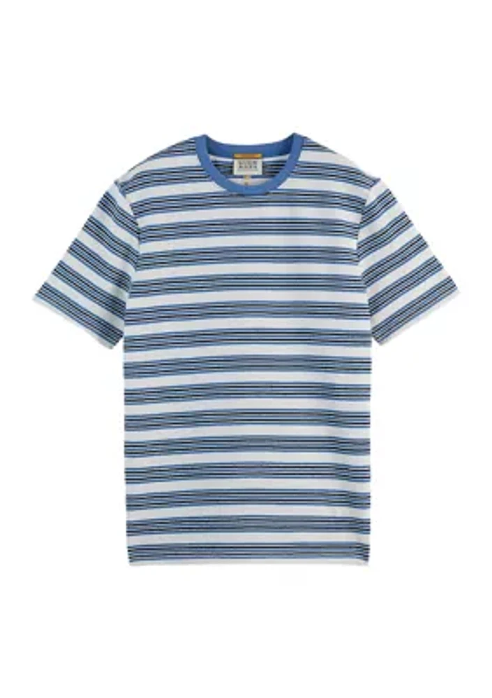 Men's Short Sleeve Yarn Dye Stripe T-Shirt