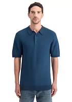 Men's Structured Knitted Polo Shirt