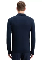 Long Sleeve Knitted Polo Shirt