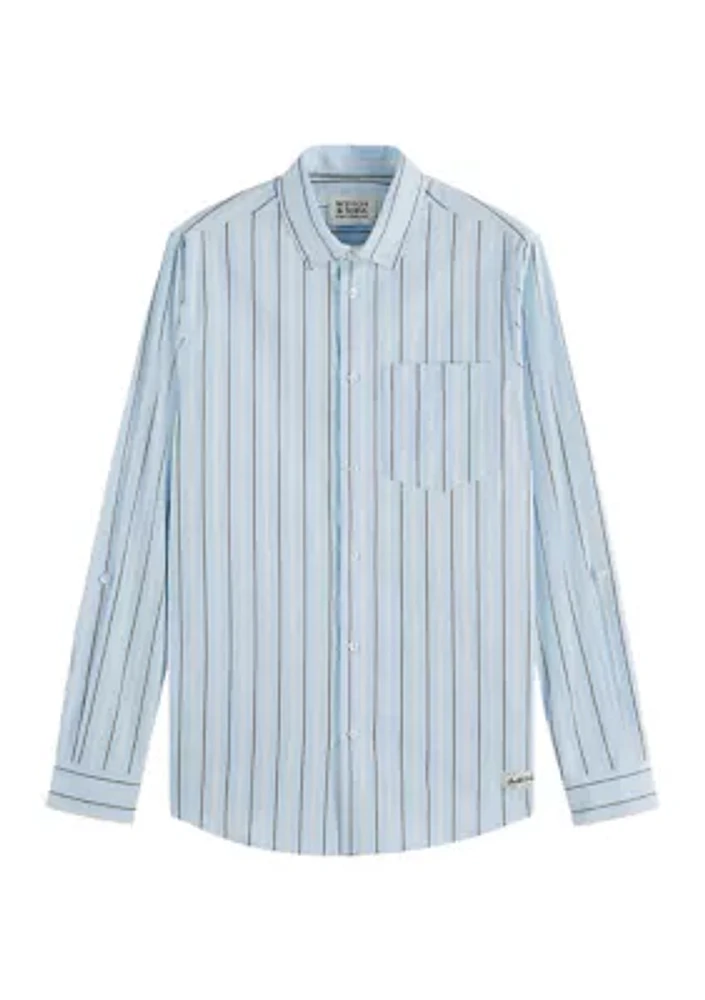 Men's Regular Dobby Stripe Shirt