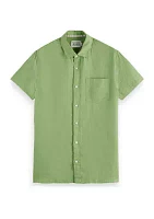 Men's Short Sleeve Linen Shirt