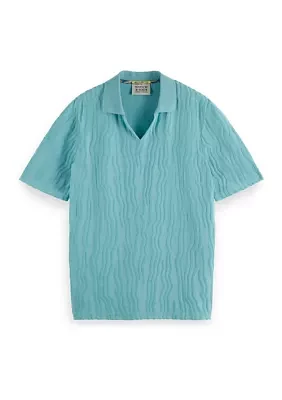 Men's Jacquard Cotton Terry Relaxed Fit Polo