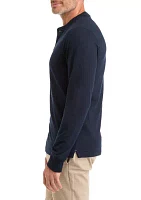 Men's Long Sleeve Slub Henley Shirt