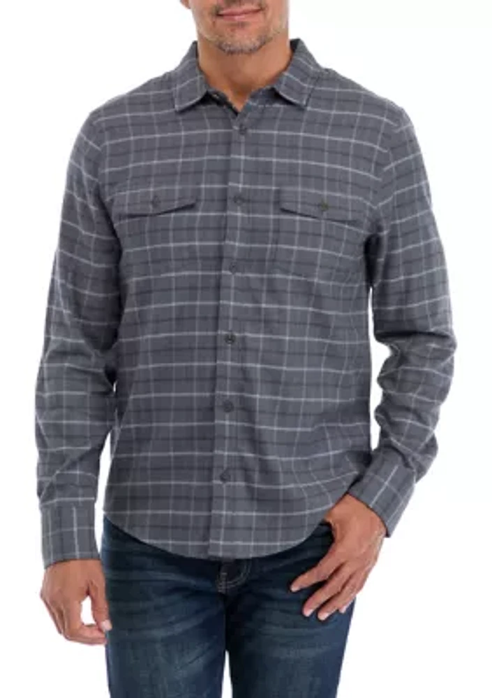 Plaid Lightweight Flannel Shirt