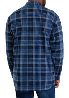 Big & Tall Long Sleeve Plaid Stretch Flannel Shirt