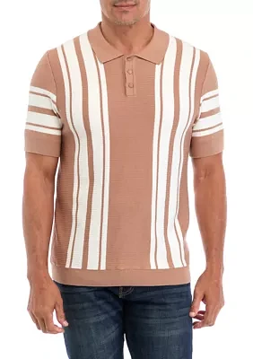 Men's Striped Cotton Polo Shirt