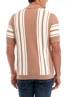 Men's Striped Cotton Polo Shirt