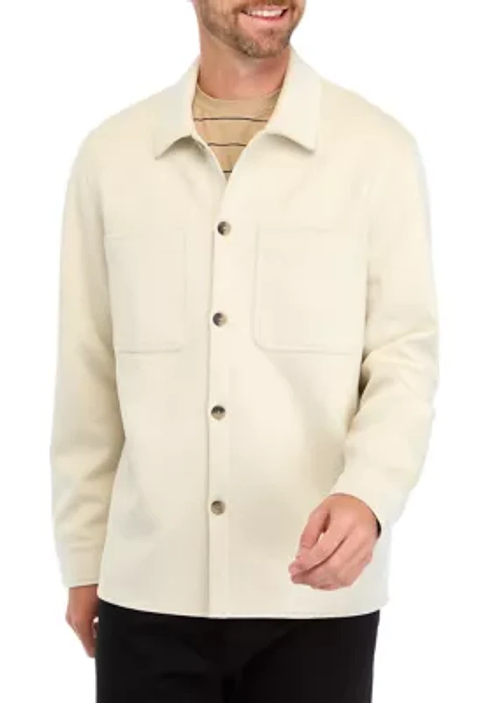 Men's Faux Suede Shirt Jacket