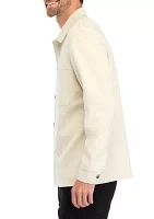 Men's Faux Suede Shirt Jacket