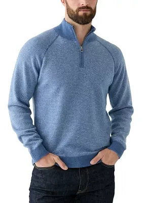 Men's Cashmere 1/4 Zip Mock Neck Sweater