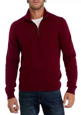 Men's Cashmere Quarter Zip Sweater