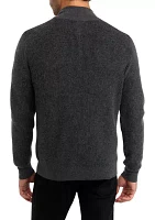 Men's Cashmere Zip Front Cardigan