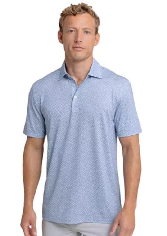 Men's Driver Fall Flock Printed Polo Shirt