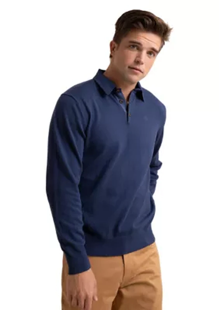 Men's Woodville Jade Polo Sweater