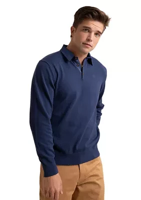 Men's Woodville Jade Polo Sweater