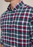 Men's Cobblestone Plaid Button Down Shirt