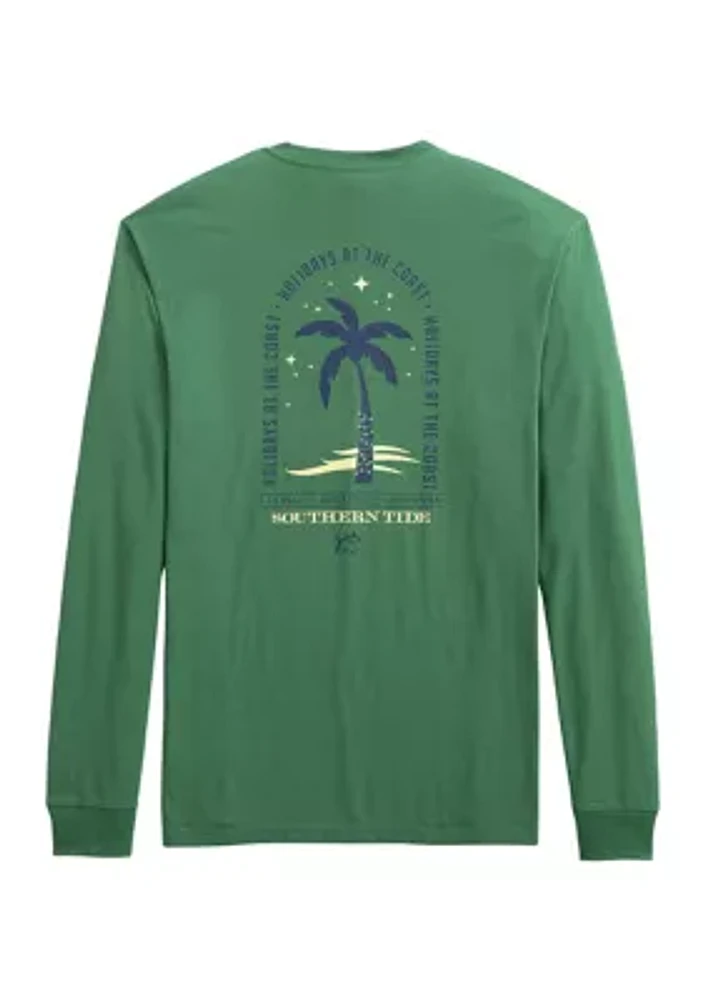 Holiday Palm Long Sleeve Graphic T-Shirt