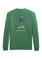 Holiday Palm Long Sleeve Graphic T-Shirt