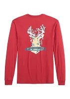 Deermas Tree Long Sleeve Graphic T-Shirt