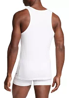 Dri-Fit Essential Cotton Stretch Tank Top Undershirts - 2 Pack