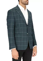 Men's Windowpane Printed Sportcoat