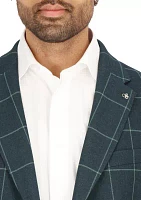 Men's Windowpane Printed Sportcoat