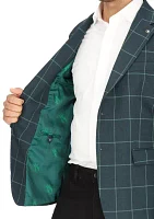 Men's Windowpane Printed Sportcoat