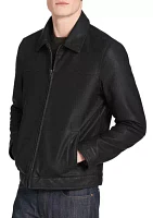 Collar Faux Leather Jacket