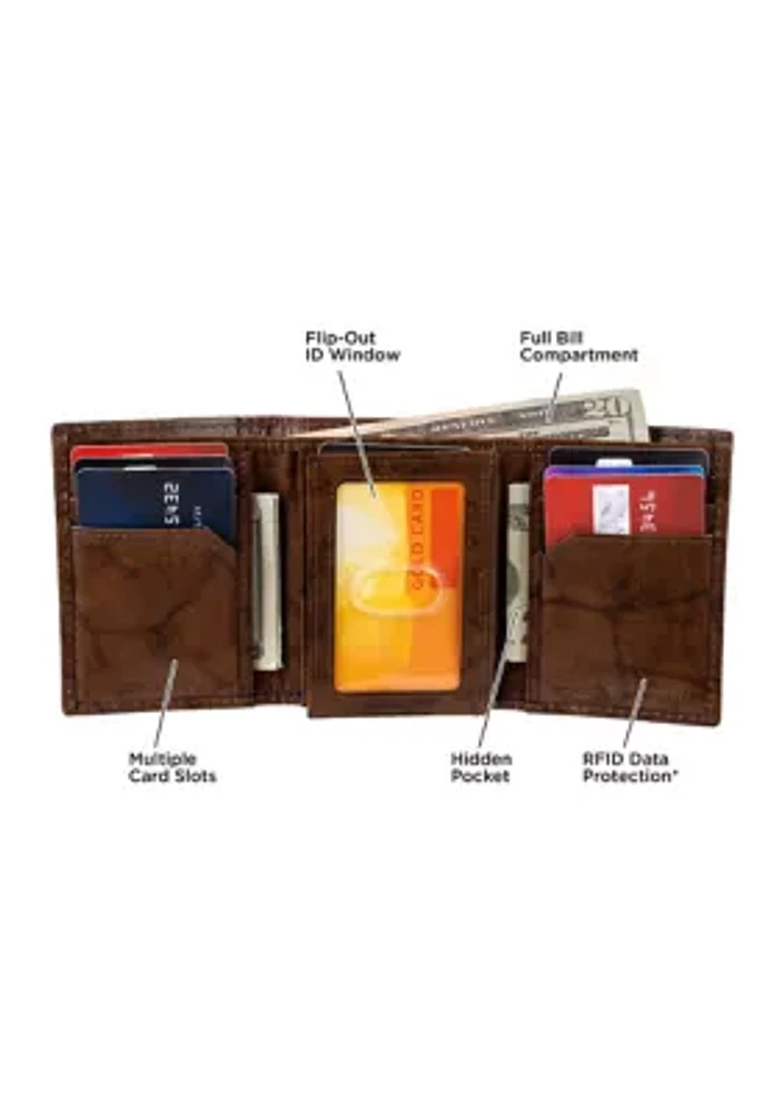 Men's RFID Extra Capacity Trifold Wallet