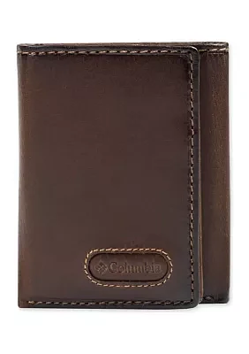 Leather Extra Capacity Trifold RFID Wallet 