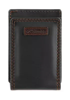 Leather Magnetic Front Pocket RFID Wallet