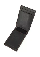 Leather Magnetic Front Pocket RFID Wallet