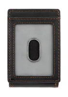 Leather Magnetic Front Pocket RFID Wallet