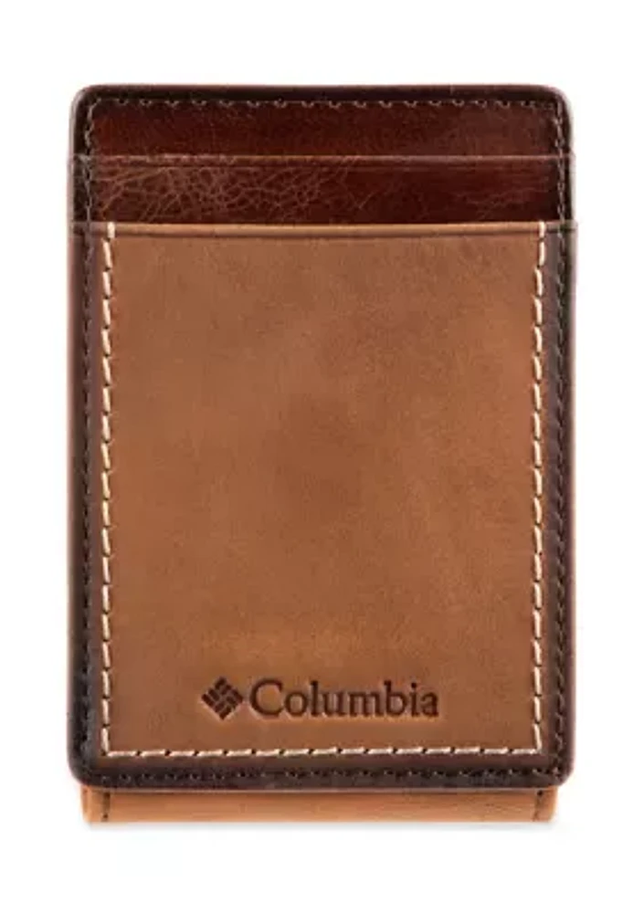 Leather Magnetic Front Pocket RFID Wallet