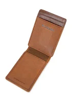 Leather Magnetic Front Pocket RFID Wallet